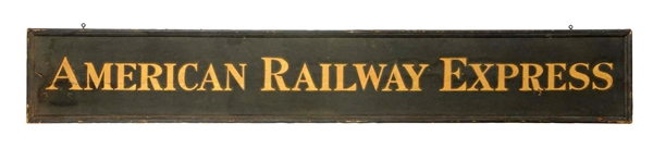 AMERICAN RAILWAY EXPRESS WOODEN TRADE SIGN.