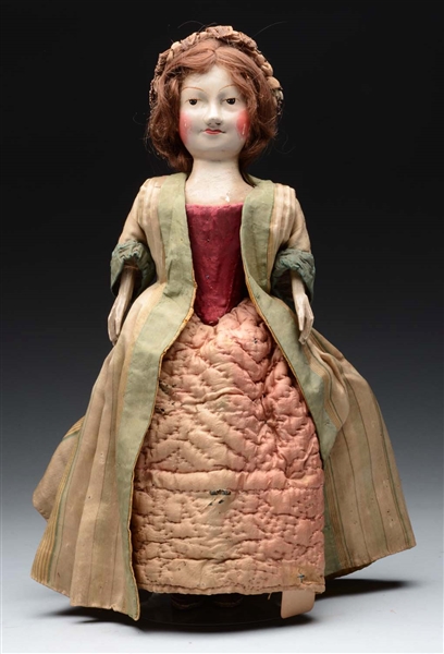 RARE WILLIAM & MARY WOODEN DOLL.                  