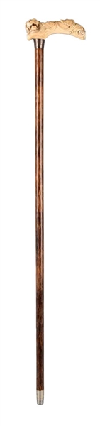 WALKING STICK WITH IVORY HANDLE.