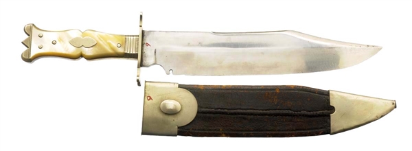ENGLISH BOWIE KNIFE BY BROOMHEAD & THOMAS.