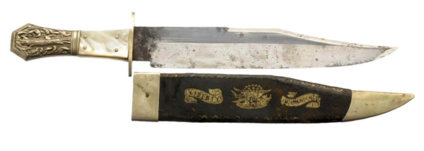 BATTLE OF BUENA VISTA BOWIE KNIFE BY BARNES AND WARRICK WORKS.