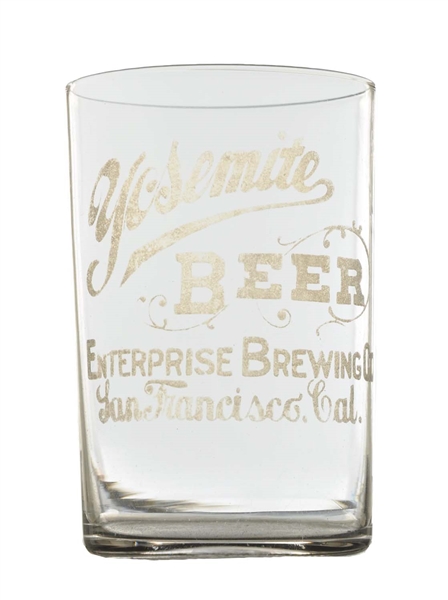 ETCHED YOSEMITE BREWING BEER GLASS