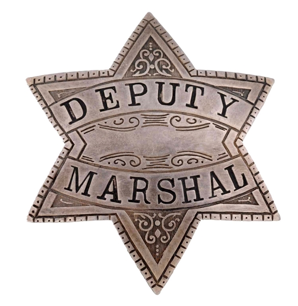 DEPUTY MARSHAL SIX-POINT STAR BADGE.