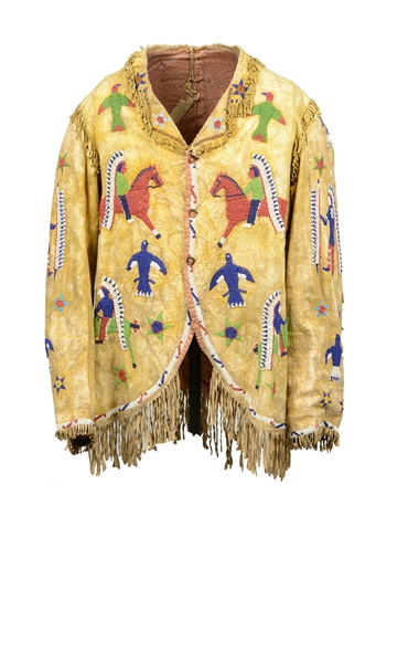 PLAINS PICTORIAL BEADED SCOUTS JACKET. 