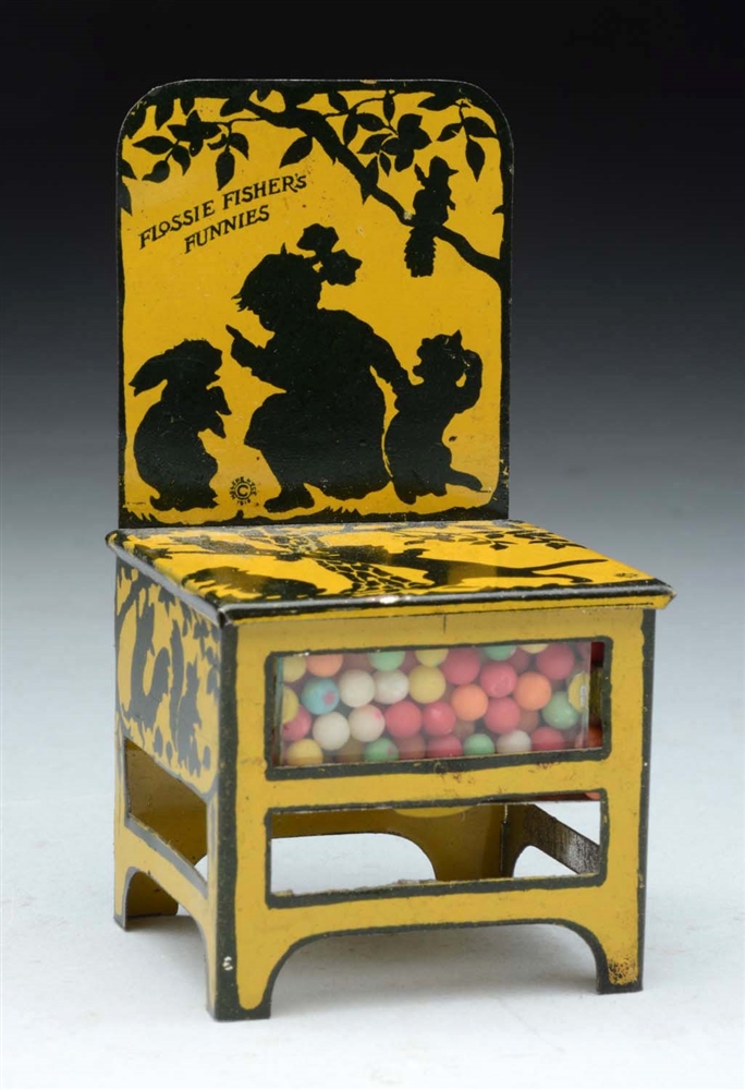 FLOSSIE FISHER CHAIR CANDY CONTAINER.                        