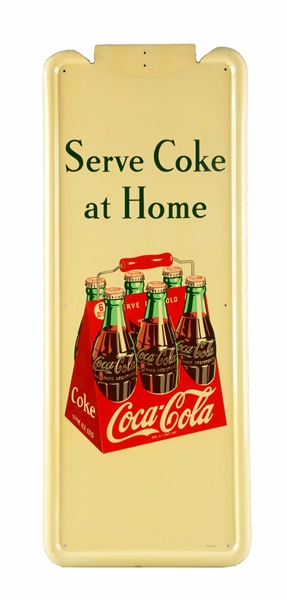 1947 COCA-COLA SIX PACK ADVERTISING SIGN.