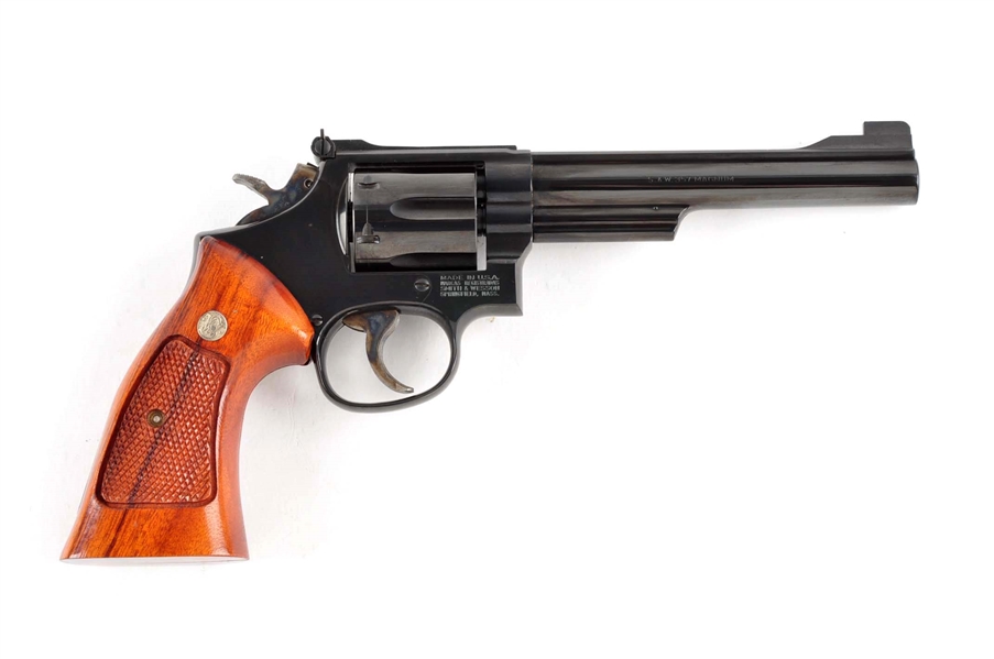 (M) BOXED S&W MODEL 19-6 DOUBLE ACTION REVOLVER.