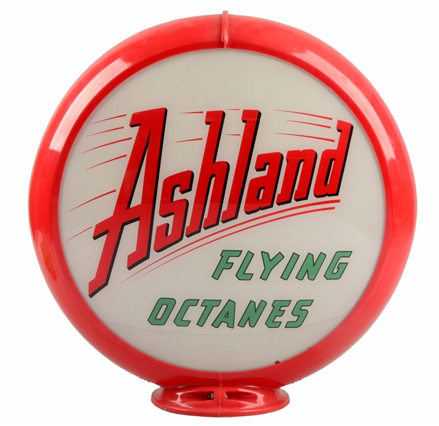 ASHLAND FLYING OCTANES 13-1/2" GLOBE LENSES.