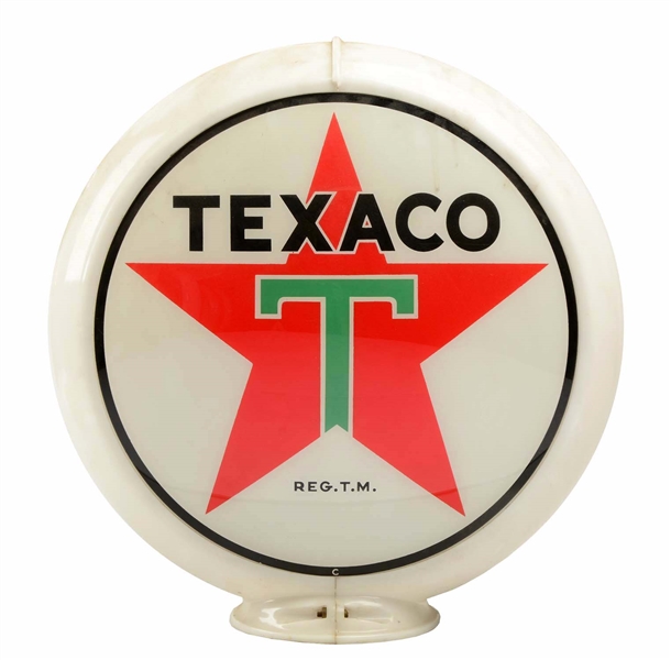 TEXACO (WHITE-T) STAR LOGO 13-1/2" GLOBE LENSES.