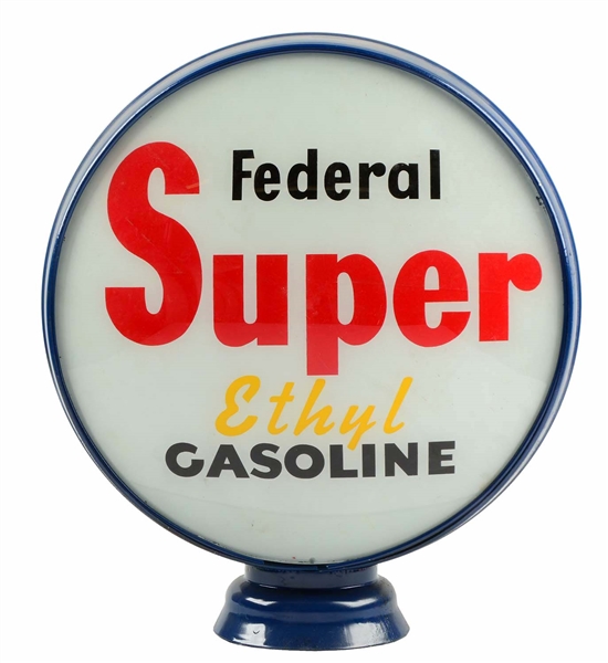 FEDERAL SUPER ETHYL GAS 15" GLOBE LENSES.