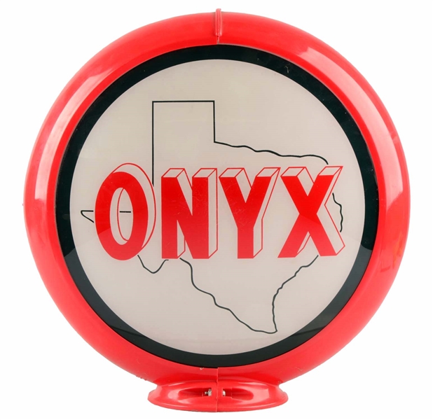 ONYX W/ TEXAS OUTLINE 13-1/2" GLOBE LENSES.