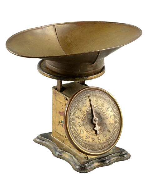 SMALL ANTIQUE MAJESTIC CANDY SCALE.