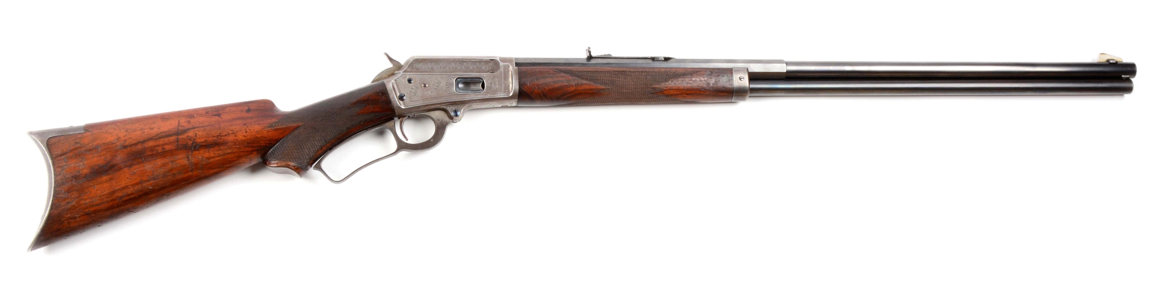 (A) DELUXE ENGRAVED MARLIN MODEL 1894 LEVER ACTION RIFLE.