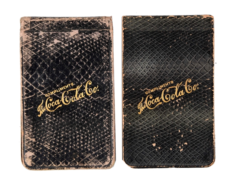 PAIR OF 1908 COCA - COLA NOTEPADS.