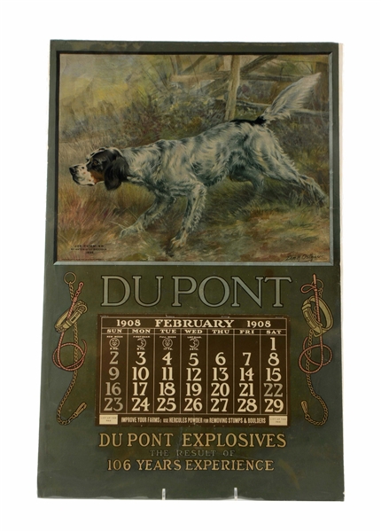 1908 DUPONT EXPLOSIVE ADVERTISING CALENDAR. 