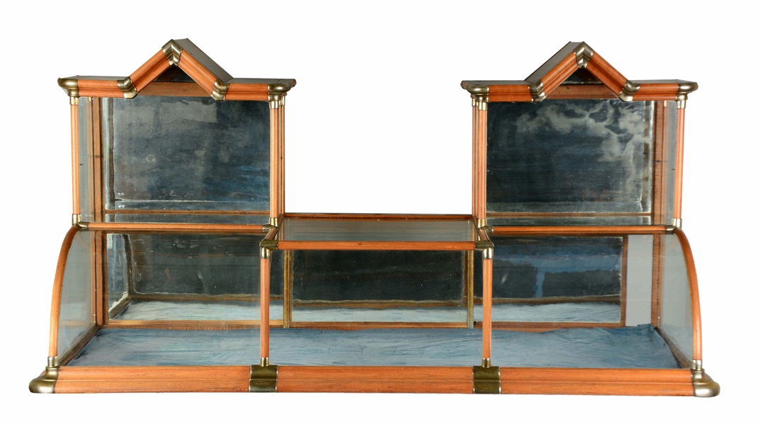LARGE MILLICHAMP DOUBLE CATHEDRAL DISPLAY CASE.