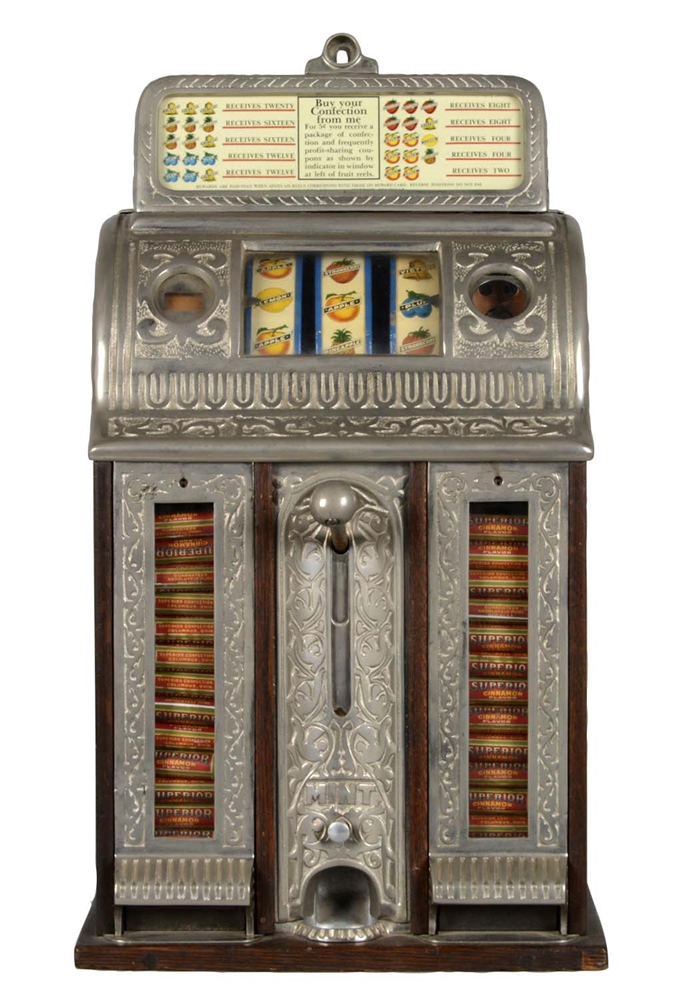 **5¢ CAILLE BROS. VICTORY MINT VENDER SLOT MACHINE 