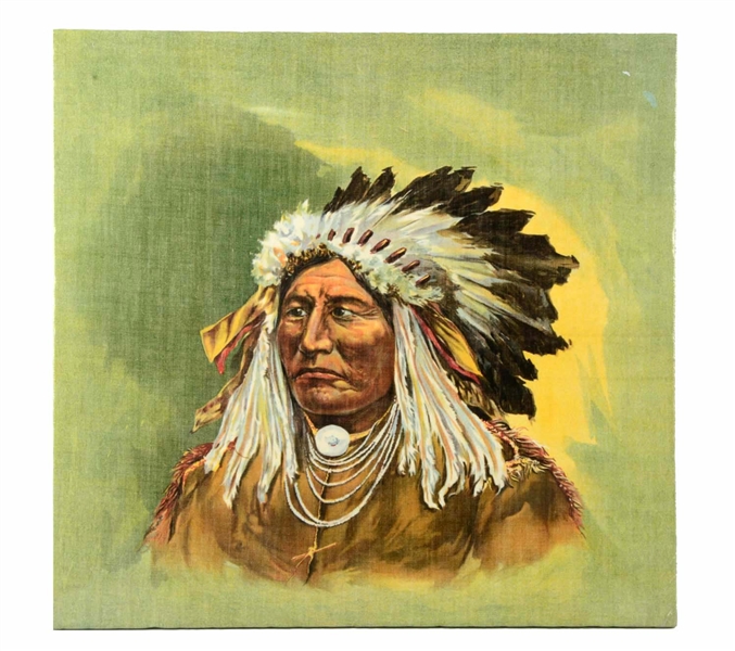 INDIAN CHIEF CLOTH PILLOW COVER.