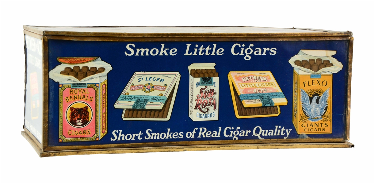 LITTLE CIGARS ADVERTISING DISPLAY CASE.