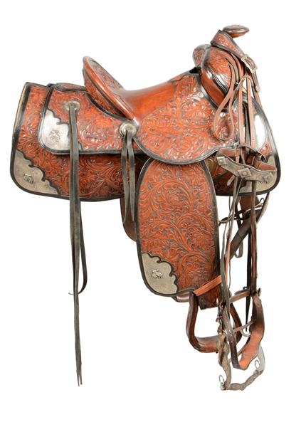 GL LAWRENCE CO. SADDLE, BRIDLE, BREAST COLLAR & STAND.