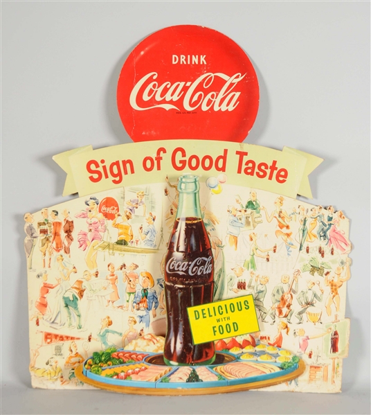 1950S COCA-COLA DIECUT ADVERTISING SIGN.