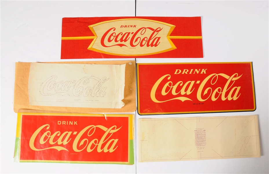 LOT OF ASSORTED COCA-COLA WINDOW TRANSFER SIGNS.