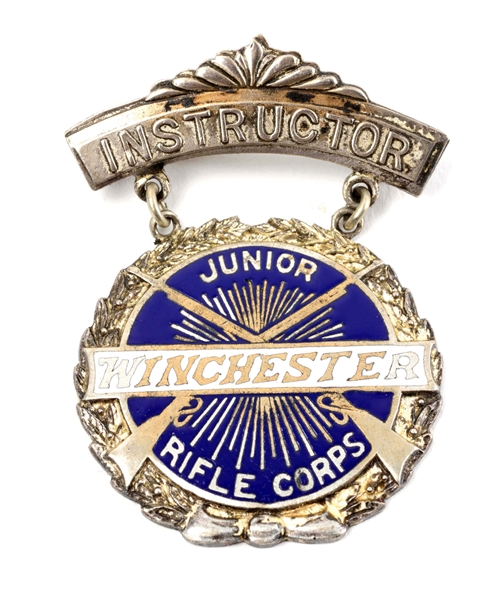 SCARCE WINCHESTER JUNIOR RIFLE CORPS INSTRUCTOR MEDAL.