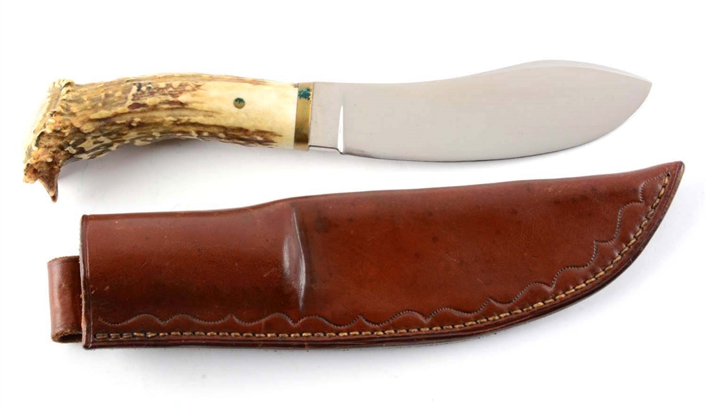 LARGE FIXED BLADE BY W.F. MORAN.