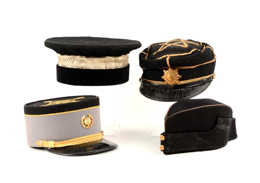 LOT OF 4: REPRODUCTION AND ORIGINAL MILITARY CAPS