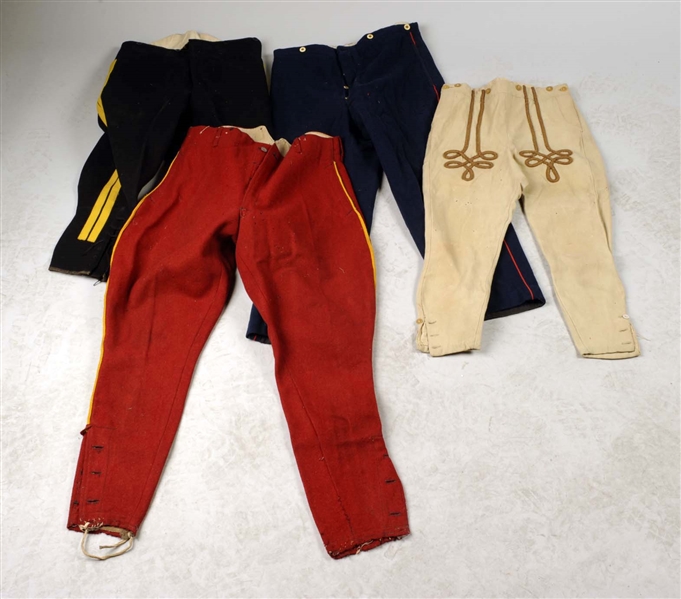 LOT OF 4:   FOUR PAIR OF MILITARY TROUSERS     