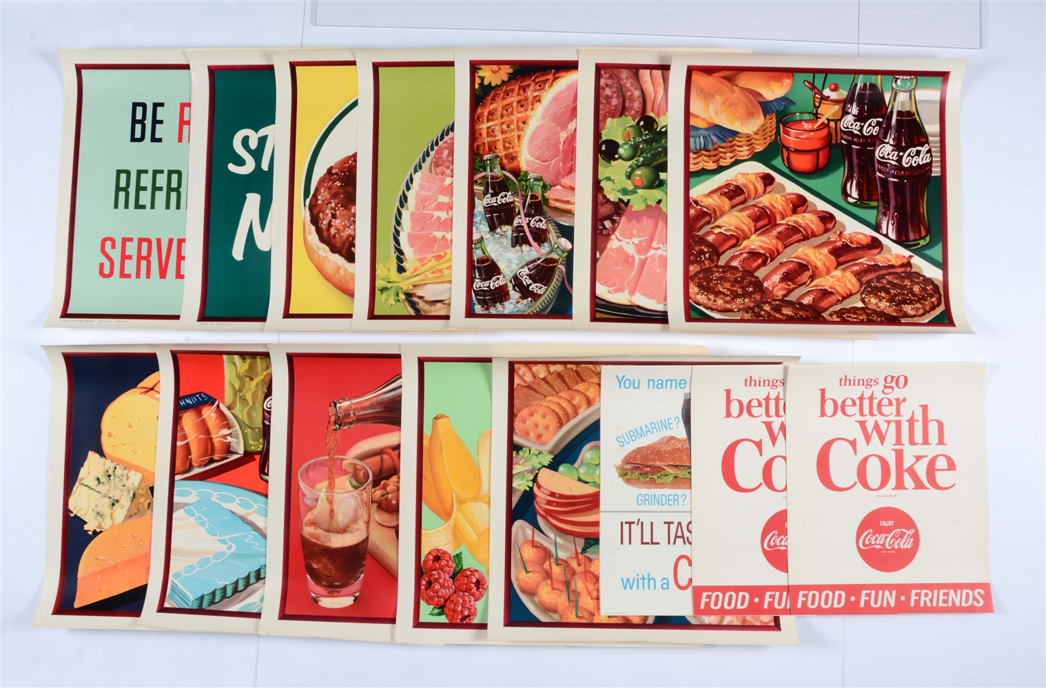 LARGE LOT OF COCA-COLA POSTERS.