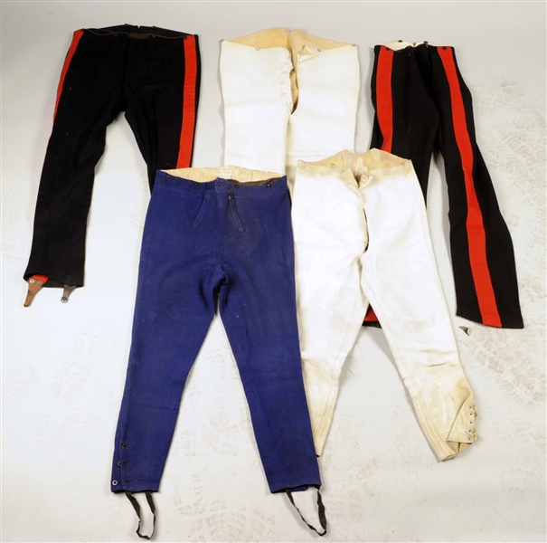 LOT OF 5: BRITISH MILITARY TROUSERS.             