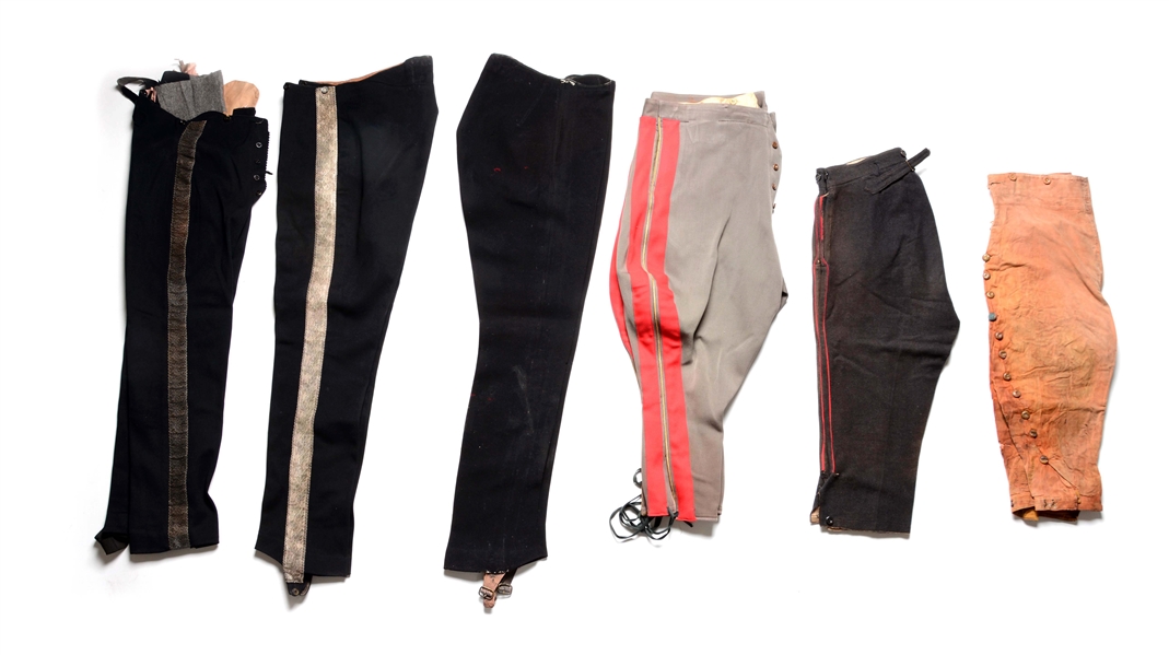 LOT OF 6: ASSORTED MILITARY TROUSERS.            