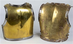 LOT OF 2: CUIRASS BACK PLATES.                    