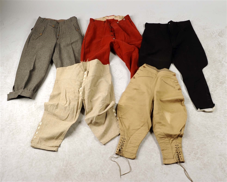 LOT OF 10:  PAIRS OF MILITARY TROUSERS.            