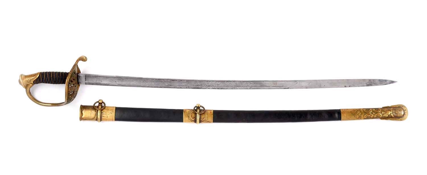INSCRIBED NON - REGULATION MODEL 1850 SWORD.  