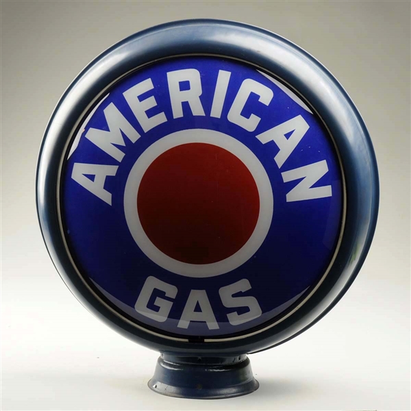 AMERICAN GAS W/ RED DOT LOGO 15" GLOBE LENSES.