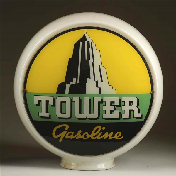 TOWER GASOLINE W/ LOGO 13-1/2" GLOBE LENSES.