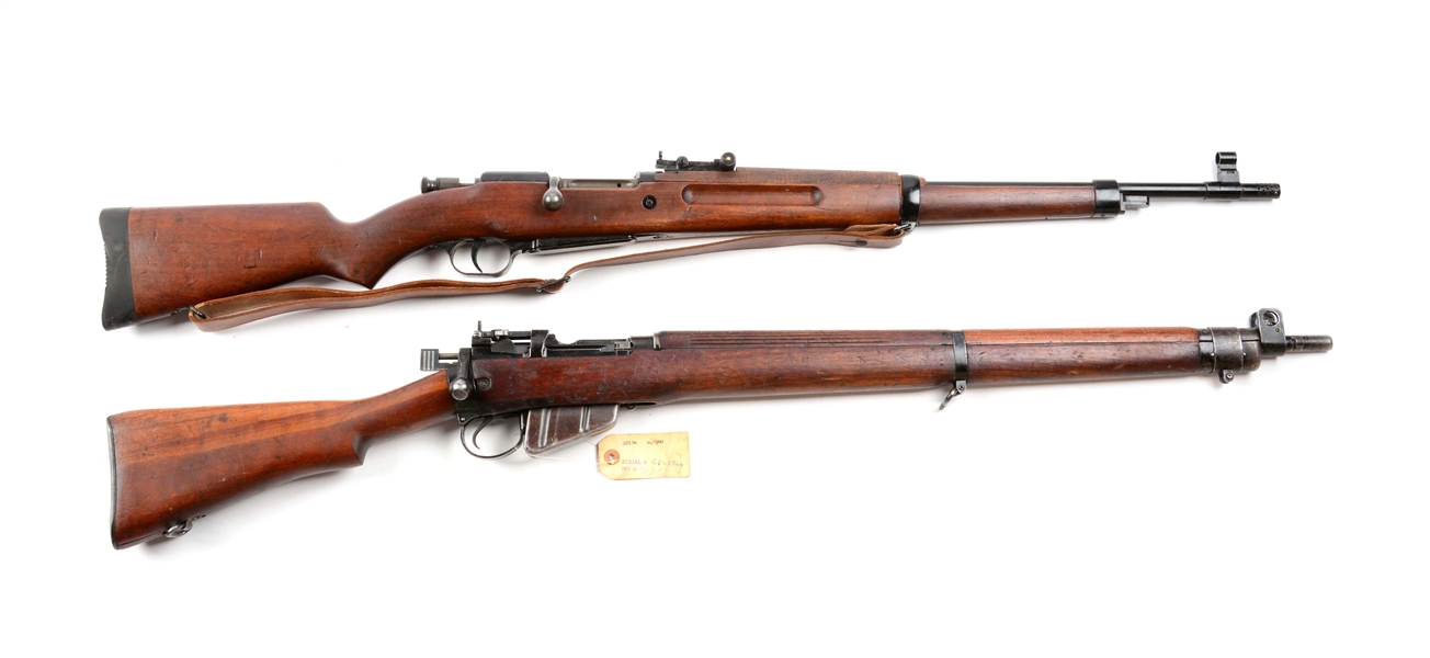 (C) LOT OF 2: MILITARY BOLT ACTION RIFLES.