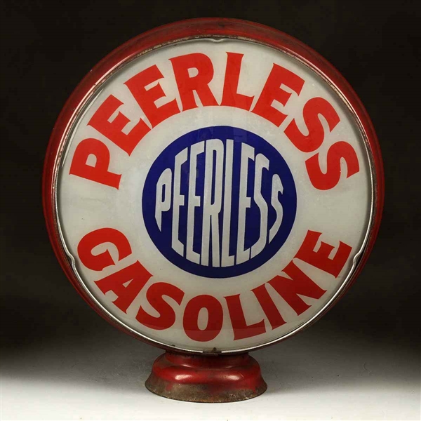 PEERLESS GASOLINE 15" GLOBE LENSES.