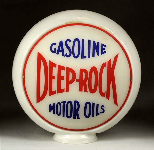 DEEP ROCK GASOLINE MOTOR OILS 13-1/2" GLOBE LENSES. 