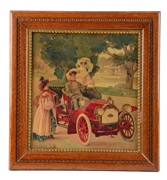 EARLY AUTOMOBILE PAPER LITHOGRAPH.