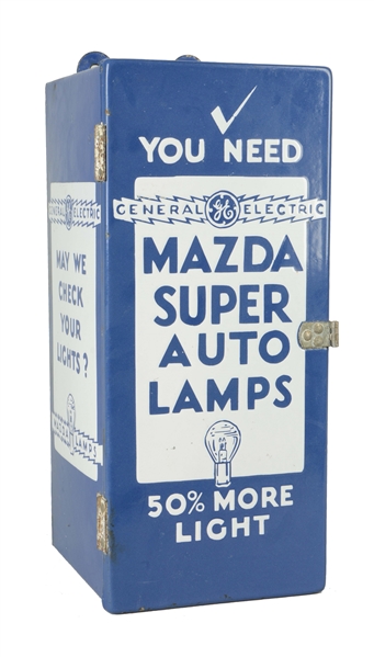 MAZDA SUPER AUTO LAMPS PORCELAIN CABINET.