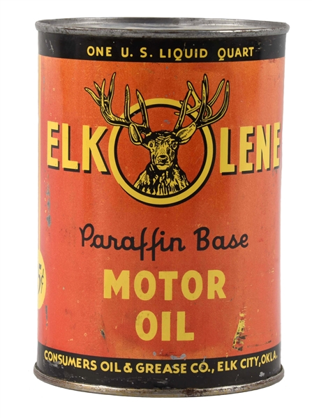 ELK-O-LENE MOTOR OIL ONE QUART CAN.