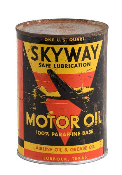 SKYWAY MOTOR OIL ONE QUART CAN.