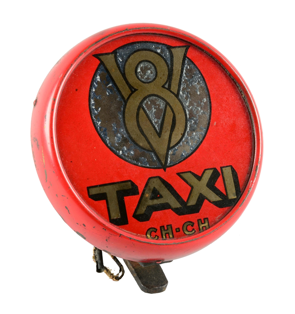 REVERSE ON GLASS TAXI LIGHT-UP SIGN.