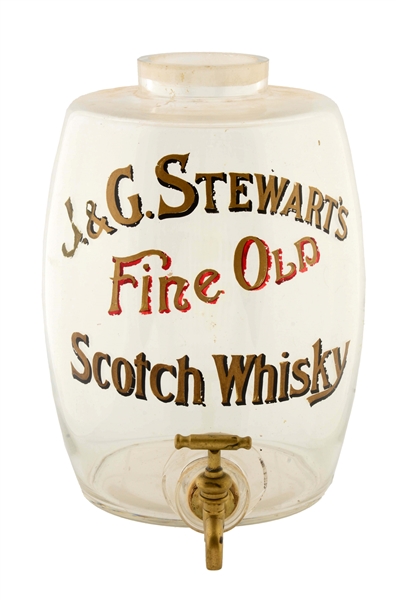 J&G STEWARTS SCOTCH WHISKEY GLASS DISPENSER. 