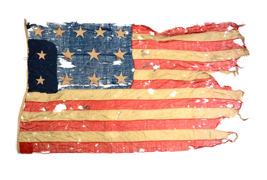 LARGE, 13-STAR US FLAG, 19TH CENTURY. 