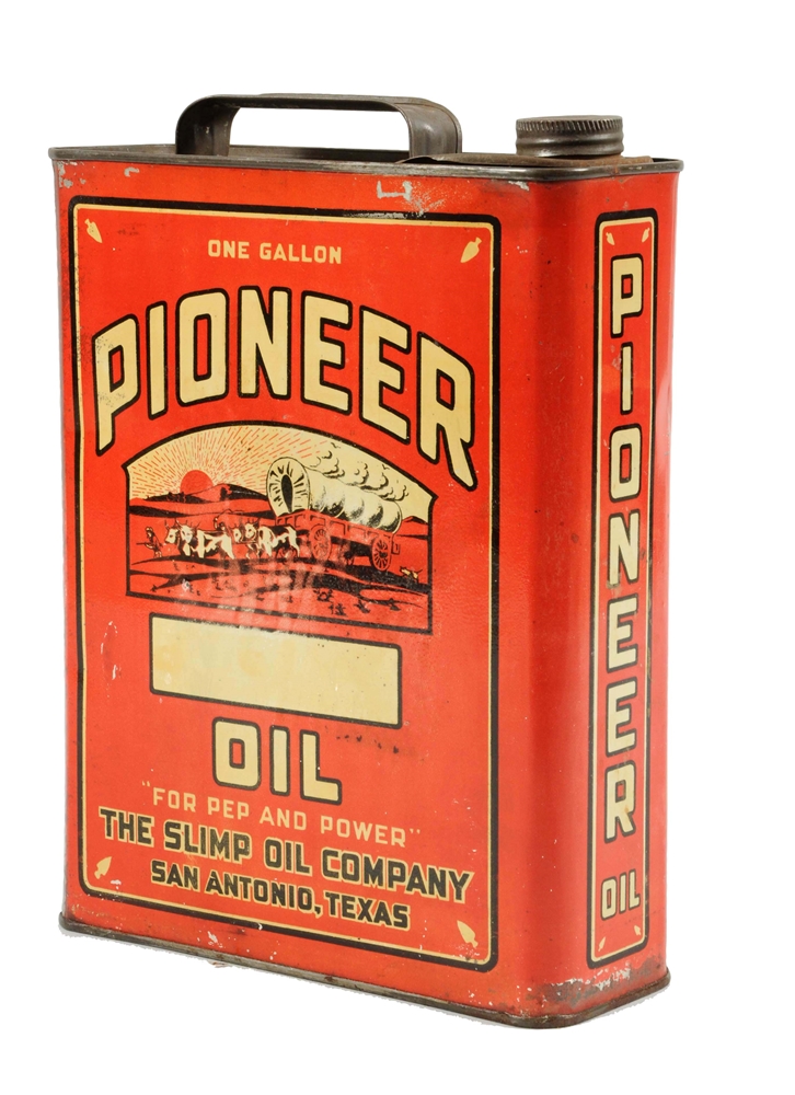 PIONEER OIL W/ ICONIC GRAPHICS ONE GALLON CAN.