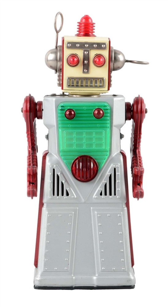 JAPANESE TIN LITHO BATTERY-OPERATED CHIEF ROBOT MAN.